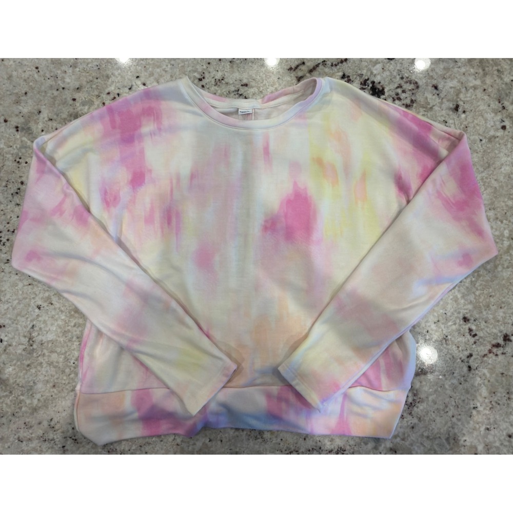 Old Navy Active Pastel Tie Dye Open Back Twist Sweatshirt Size S